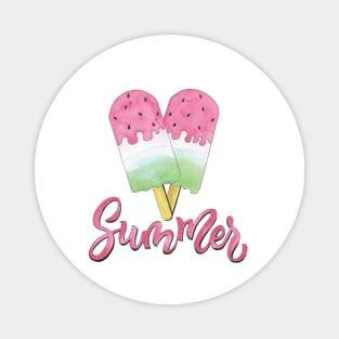 Summer Popsicle Ice Pops Ice Cream Watermelon Magnet